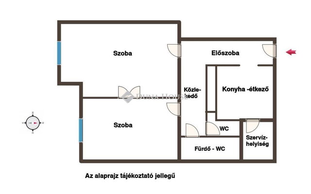 Kiadó téglalakás, albérlet, Budapesten, V. kerületben, 2 szobás