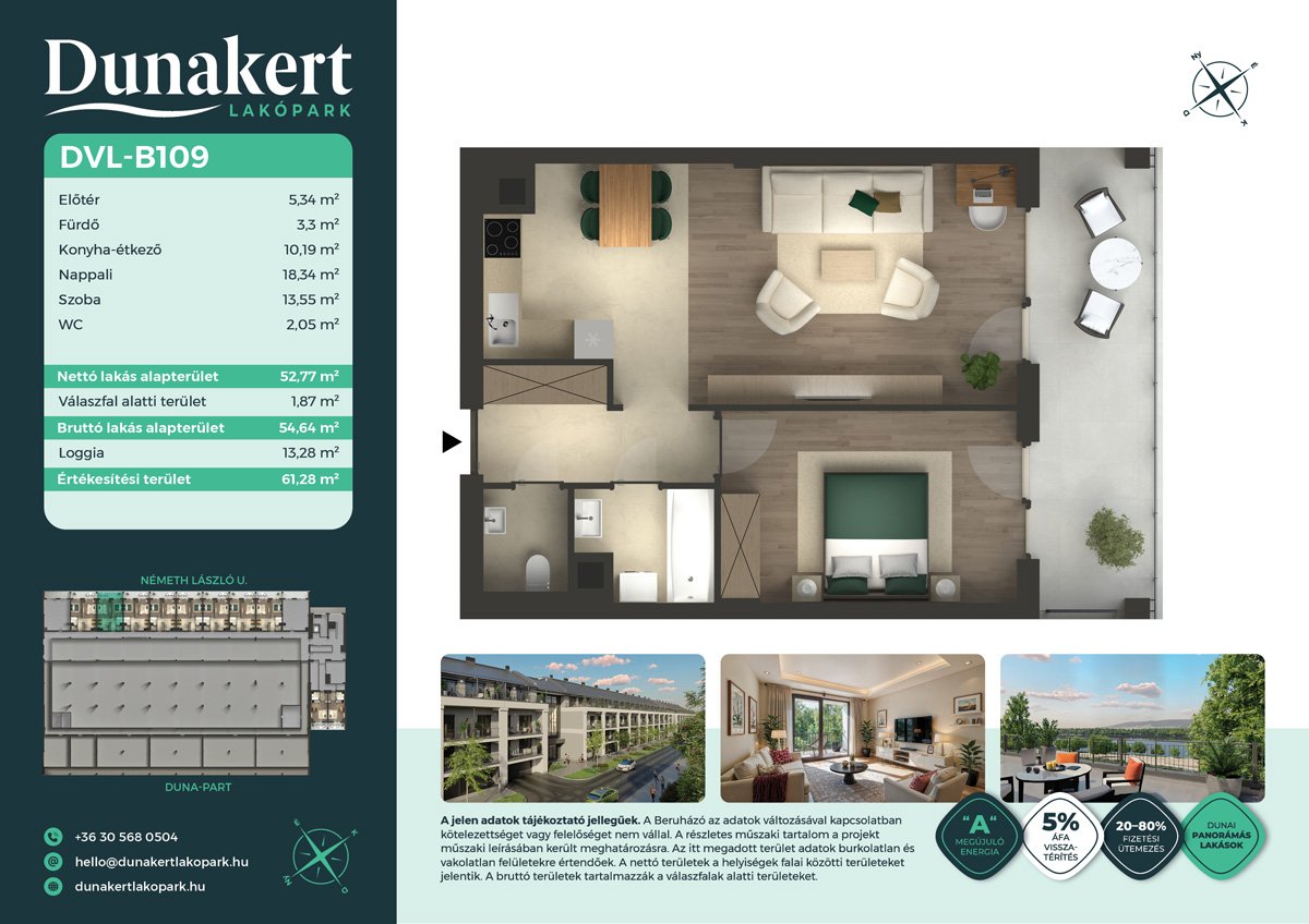 Lakás · 2 hálószoba · 53 m² · 68.990.000 Ft