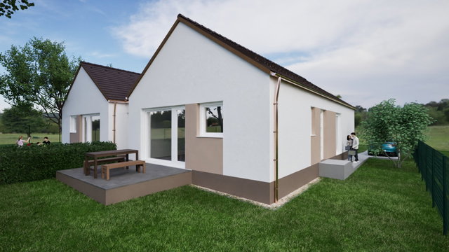 Eladó ikerház, Csörögön 89.9 M Ft, 4 szobás