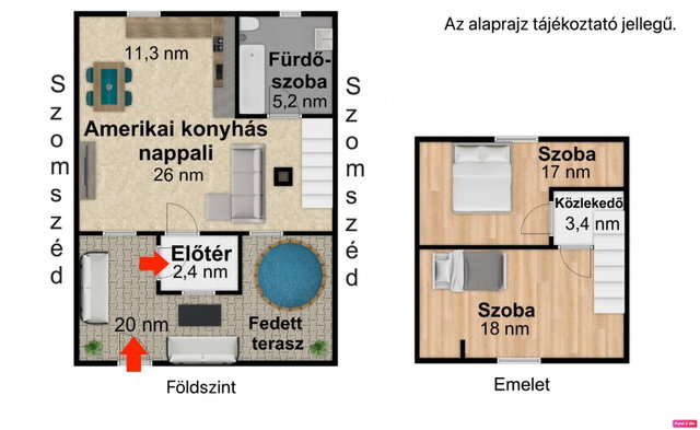 Eladó sorház, Szigethalmon 64.9 M Ft, 3 szobás