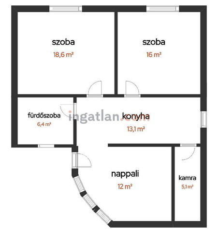 Eladó családi ház, Kazáron 13.9 M Ft, 3 szobás