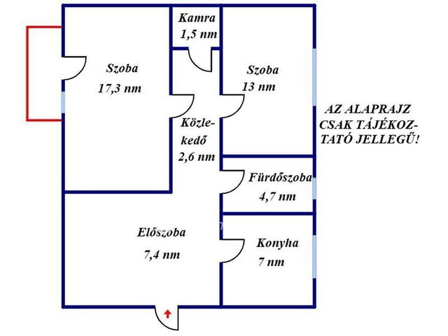 Eladó téglalakás, Kecskeméten 54.99 M Ft, 2 szobás