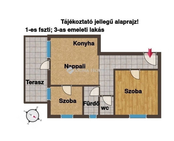 Eladó téglalakás, Pécsett 79.9 M Ft, 2+1 szobás