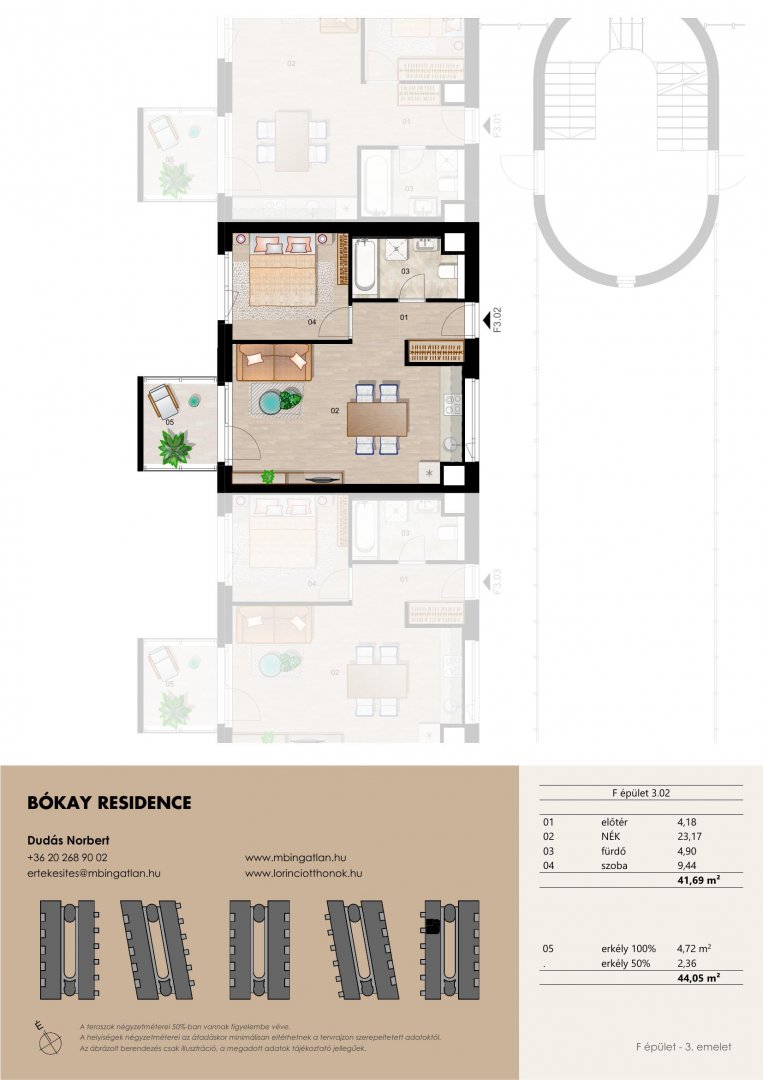 Lakás · 2 hálószoba · 42 m² · 64.753.500 Ft
