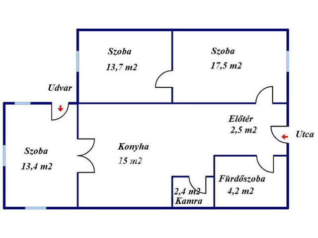 Eladó téglalakás, Feldebrőn 15.5 M Ft, 3 szobás