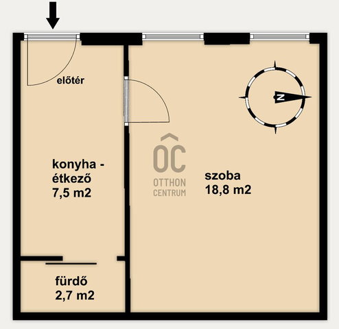 Eladó téglalakás, Budapesten, VIII. kerületben 39 M Ft, 1 szobás