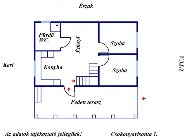Eladó családi ház, Csokonyavisontán 16.6 M Ft, 2 szobás
