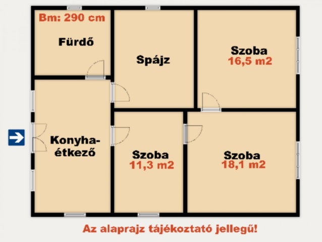 Eladó családi ház, Csikérián 10.9 M Ft, 3 szobás