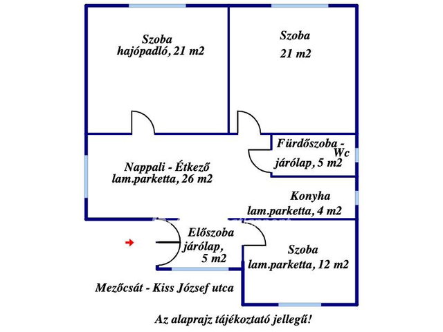 Eladó családi ház, Mezőcsáton 22 M Ft, 2+1 szobás