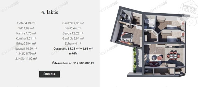 Eladó téglalakás, Kecskeméten 112.5 M Ft, 4 szobás