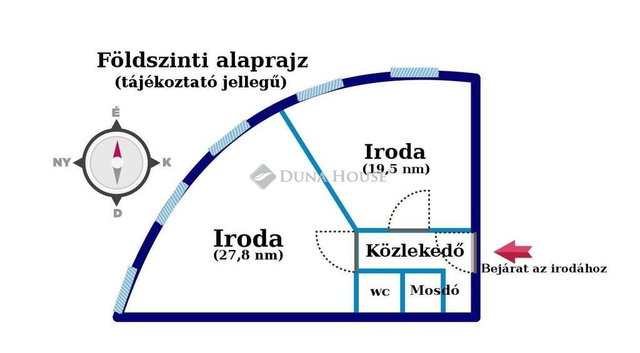 Kiadó iroda, Budapesten, II. kerületben, Ady Endre utcában