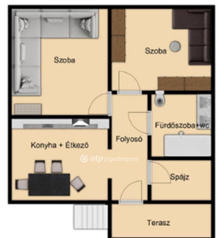 Eladó ikerház, Kabán 8 M Ft, 2 szobás / költözzbe.hu