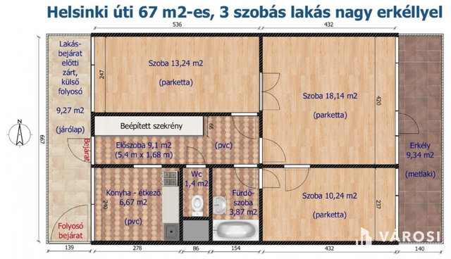 Eladó panellakás, Budapesten, XX. kerületben 63 M Ft, 3 szobás