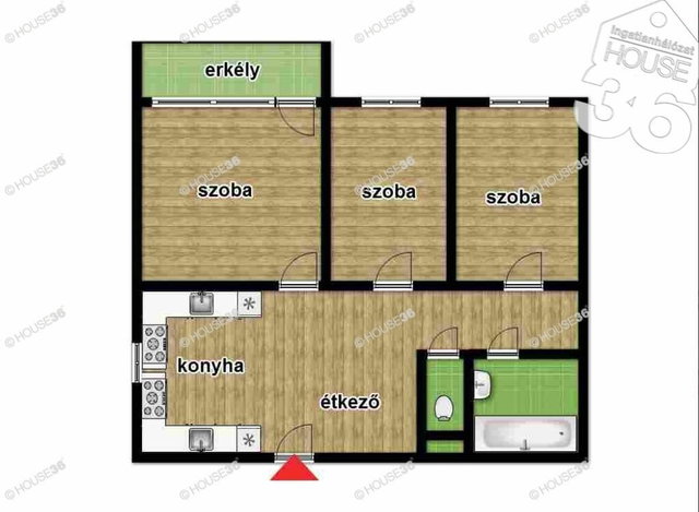 Eladó panellakás, Kecskeméten 52 M Ft, 3 szobás