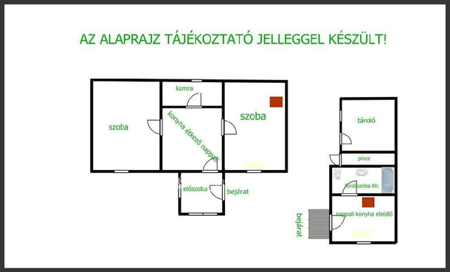 Eladó családi ház, Vámospércsen 29.9 M Ft, 2 szobás