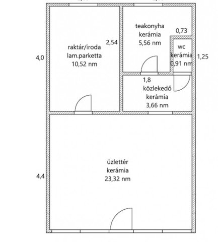 Eladó üzlethelyiség, Győrött 49 M Ft, 2 szobás