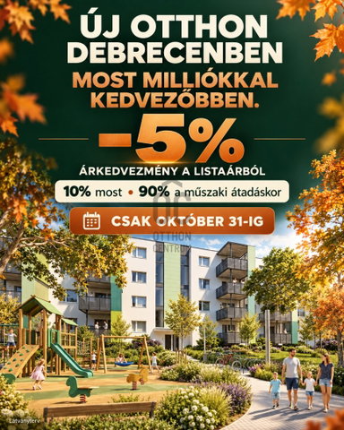 Eladó téglalakás, Debrecenben 64.571 M Ft, 2 szobás
