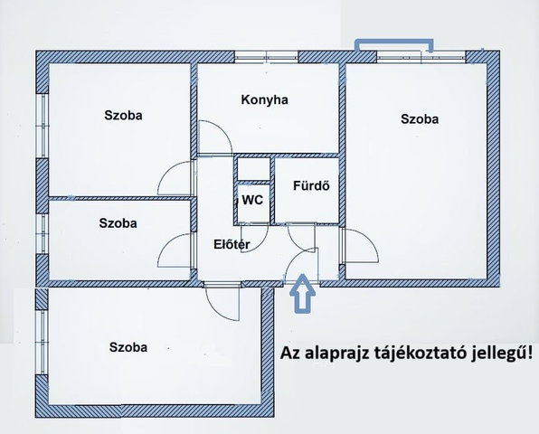 Eladó panellakás, Győrött 63 M Ft, 4 szobás
