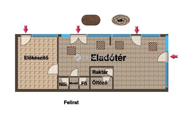 Eladó üzlethelyiség, Dorogon, Bécsi úton 69.9 M Ft