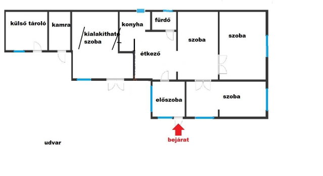 Eladó családi ház, Tabdin 13.9 M Ft, 2+1 szobás