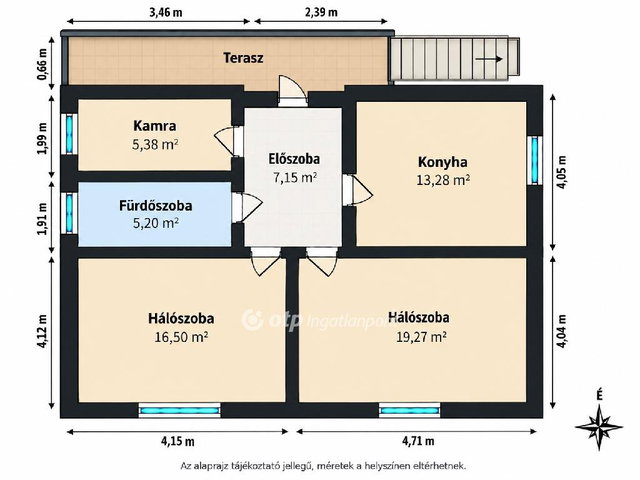 Eladó családi ház, Pétervásárán 10 M Ft, 2 szobás