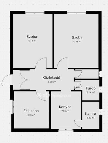 Eladó családi ház, Pápán 47.5 M Ft, 2+1 szobás
