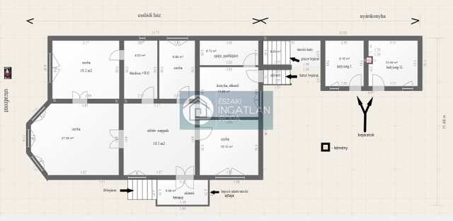 Eladó családi ház, Putnokon, Erdélyi úton 14.5 M Ft, 3+1 szobás