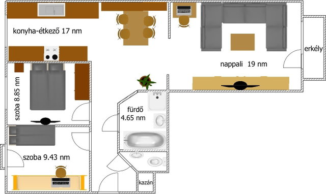 Eladó téglalakás, Nagykanizsán 55 M Ft, 3 szobás