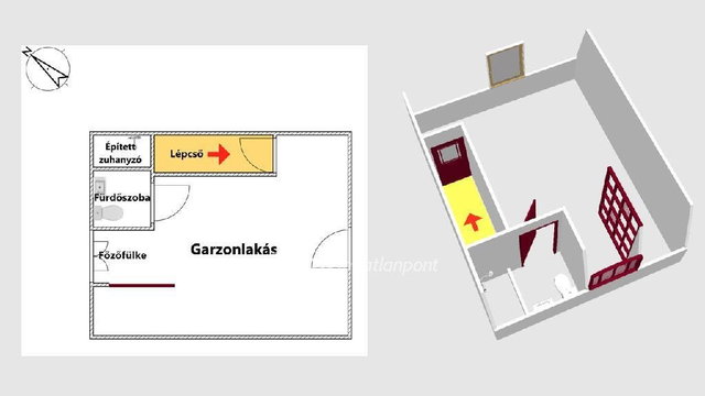 Eladó téglalakás, Tiszafüreden 33 M Ft, 2 szobás