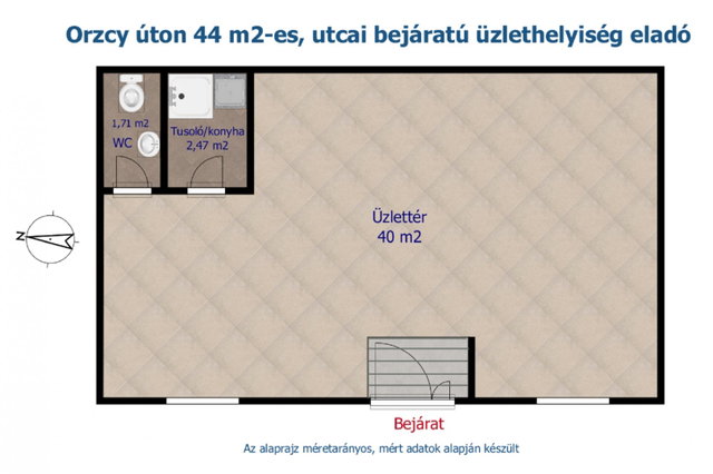 Eladó üzlethelyiség, Budapesten, VIII. kerületben 44 M Ft