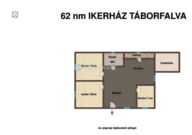 Eladó ikerház, Táborfalván 39.9 M Ft, 3 szobás