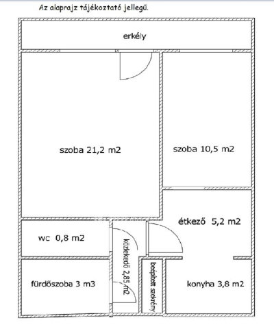 Eladó téglalakás, Tapolcán 34.9 M Ft, 2 szobás