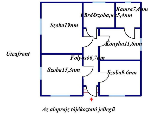 Eladó családi ház, Egyeken 12.5 M Ft, 2+1 szobás