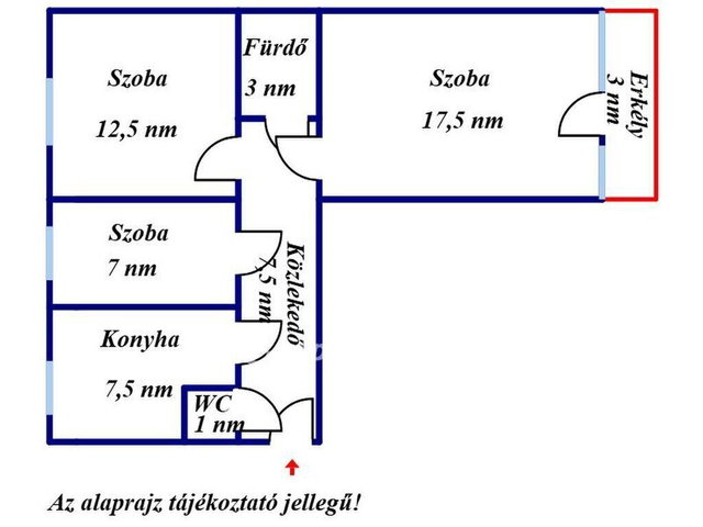 Eladó panellakás, Mohácson 32.9 M Ft, 2+1 szobás