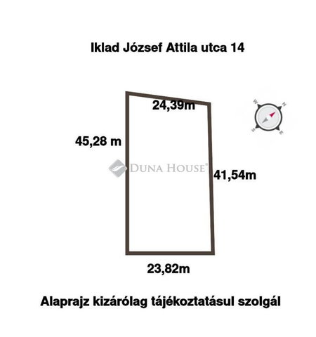 Eladó telek, Ikladon, József Attila utcában 25 M Ft