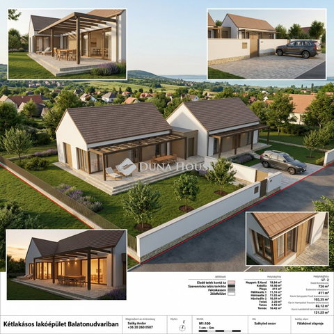 Eladó ikerház, Balatonudvariban 135 M Ft, 4 szobás