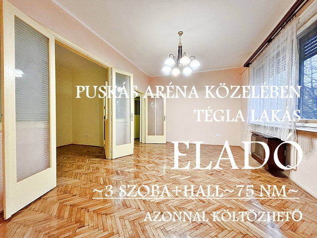 Eladó téglalakás, Budapesten, XIV. kerületben 74.9 M Ft