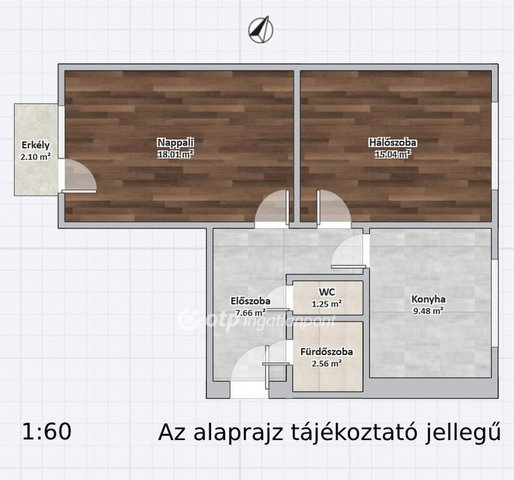 Eladó panellakás, Nyíregyházán 40.9 M Ft, 2 szobás