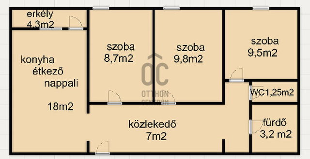 Eladó téglalakás, Zalaegerszegen 55.9 M Ft, 4 szobás