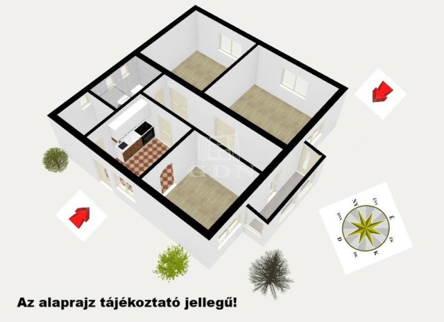 Eladó családi ház, Bényén 53 M Ft, 3 szobás