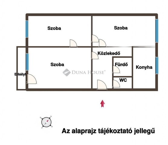 Eladó panellakás, Komlón 36.5 M Ft, 3 szobás