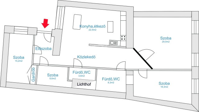 Eladó téglalakás, Budapesten, VI. kerületben 114.99 M Ft
