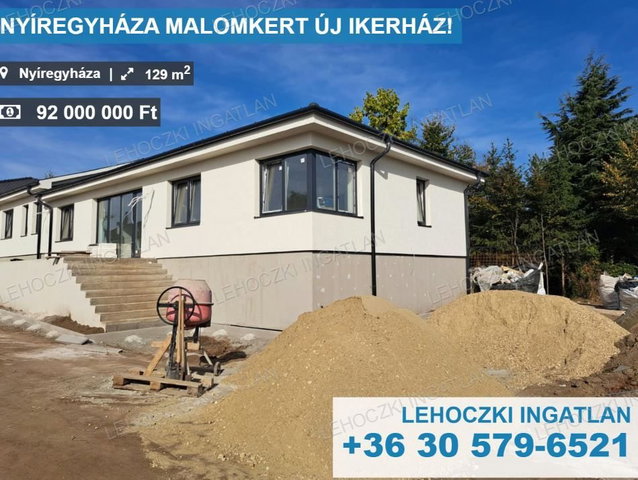 Eladó ikerház, Nyíregyházán 92 M Ft, 4 szobás