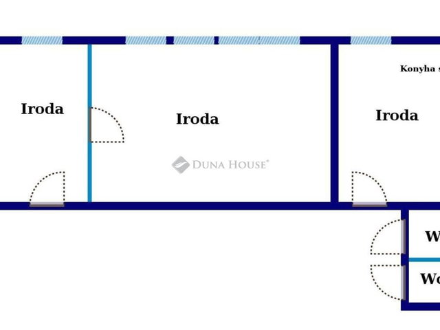 Kiadó iroda, Komlón, Kossuth Lajos utcában 50 E Ft / hó