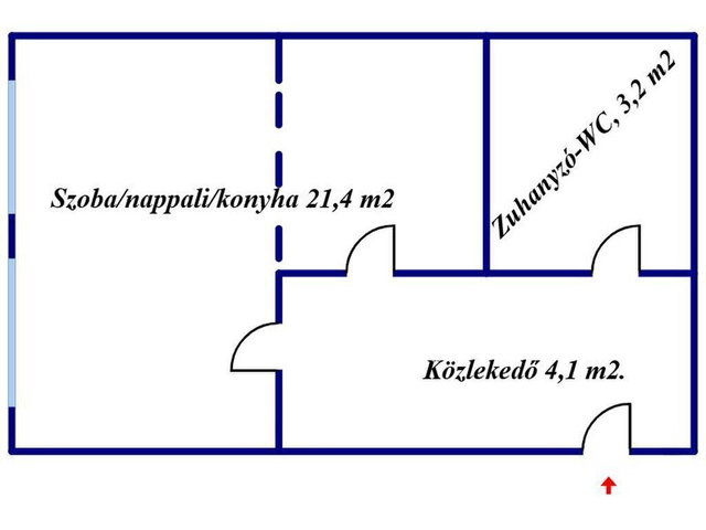 Eladó téglalakás, Nyíregyházán 29.8 M Ft, 1 szobás