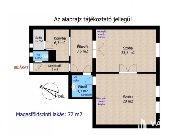Eladó téglalakás, Győrött 59.9 M Ft, 2 szobás