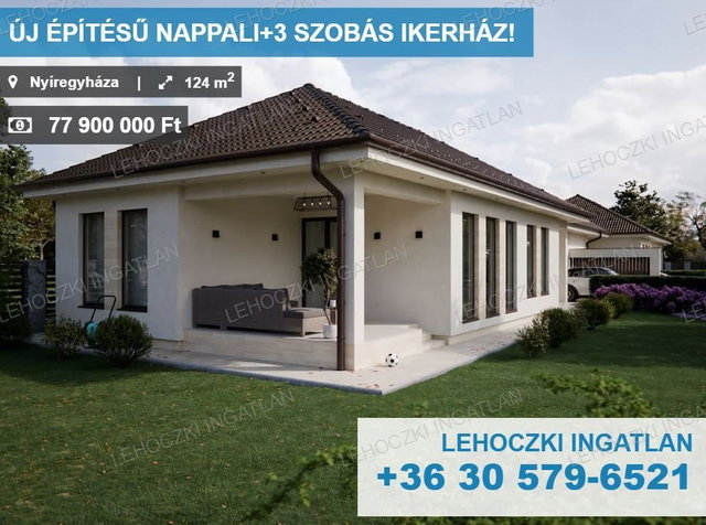 Eladó ikerház, Nyíregyházán 77.9 M Ft, 4 szobás