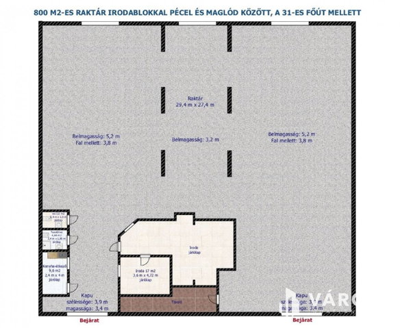 Kiadó ipari ingatlan, Pécelen 1120 E Ft / hó