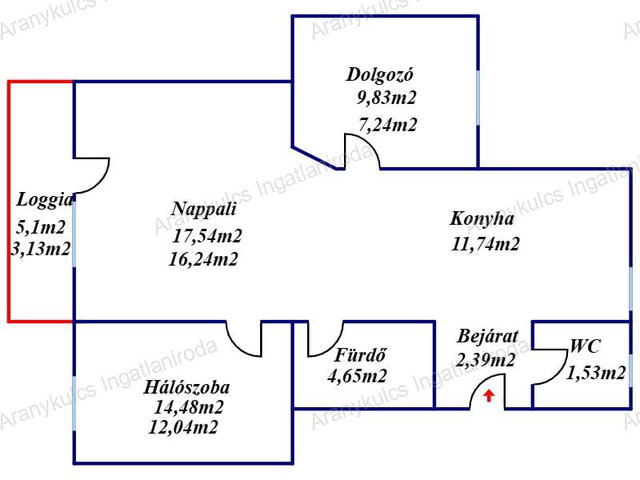 Eladó téglalakás, Békéscsabán 48.99 M Ft, 1+1 szobás
