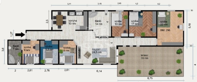 Eladó családi ház, Pócsmegyeren 77.99 M Ft, 3+4 szobás